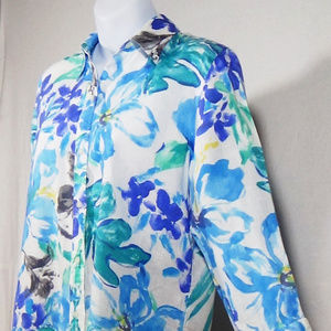 RALPH LAUREN FLORAL BLOUSE SIZE SMALL
